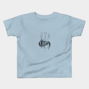 Hand Drawn Flower Girl Kids T-Shirt